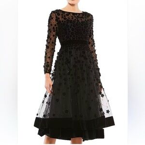 Mac Duggal Fit and Flare Midi Formal Dress